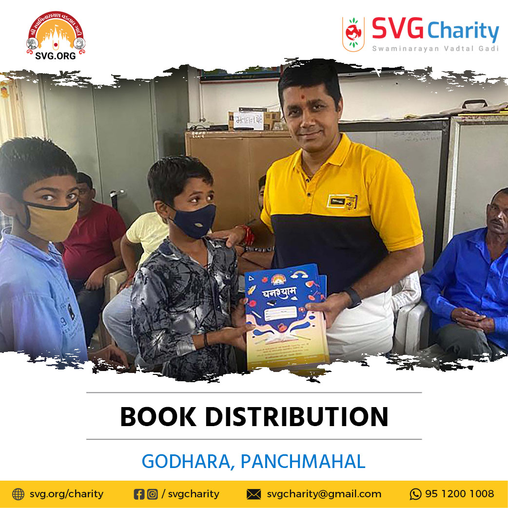 SVG Charity :- Distributed Free Notebooks – Godhra, Gujarat | Sep 2021